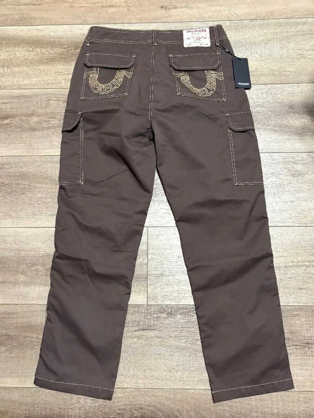 NWT True Religion Cargo Pants Men's 36x32 Brown